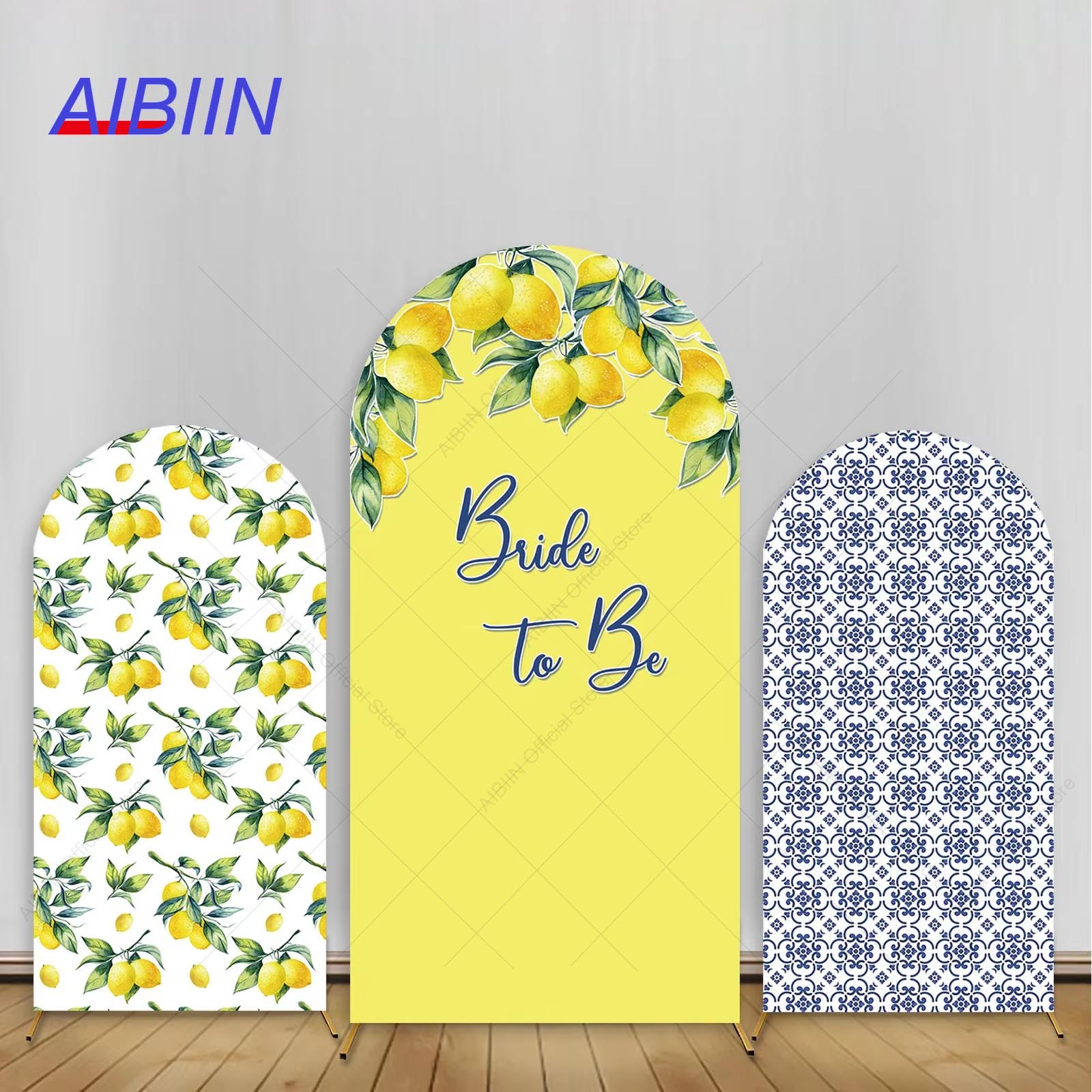 Baby Food Yellow - Lemon Bride to Be Arch Backdrop