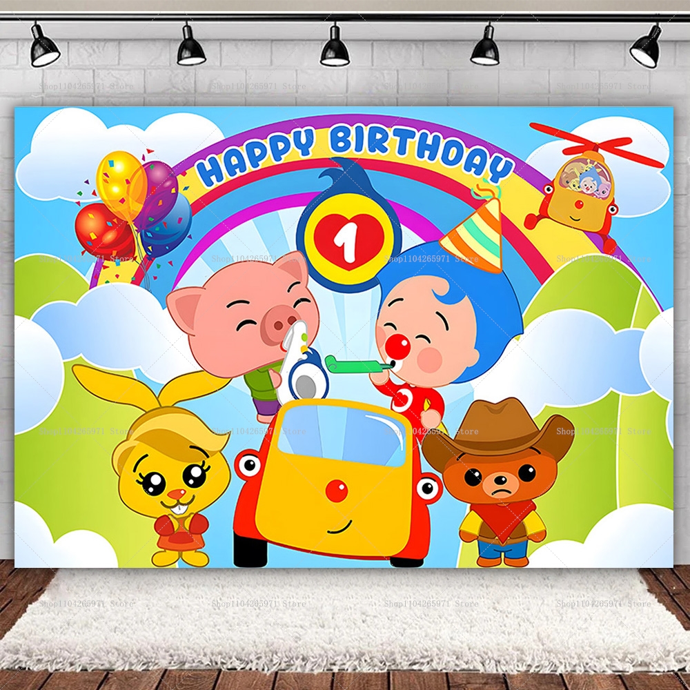 Baby Food Plan - Kids Birthday Baby Shower Backdrop Cartoon
