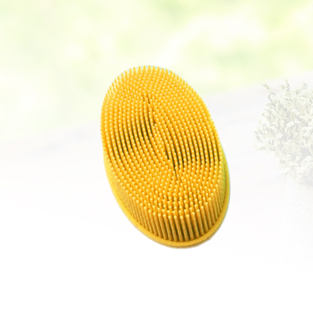 Baby Food Yellow - Baby Silicone Bathing Brush Yellow Food