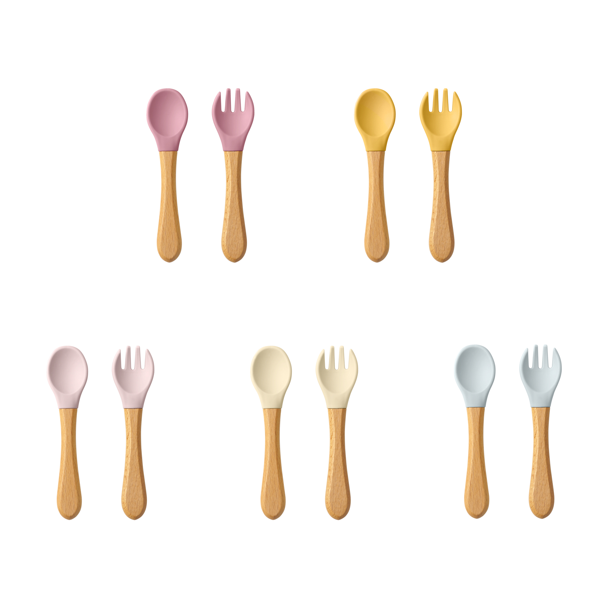Baby Food Product - 2PCS Baby Learning Spoons Utensils Set
