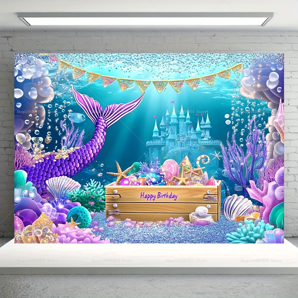 Mermaid Party Backdrops Childr – обзор и цена Baby Food Plan
