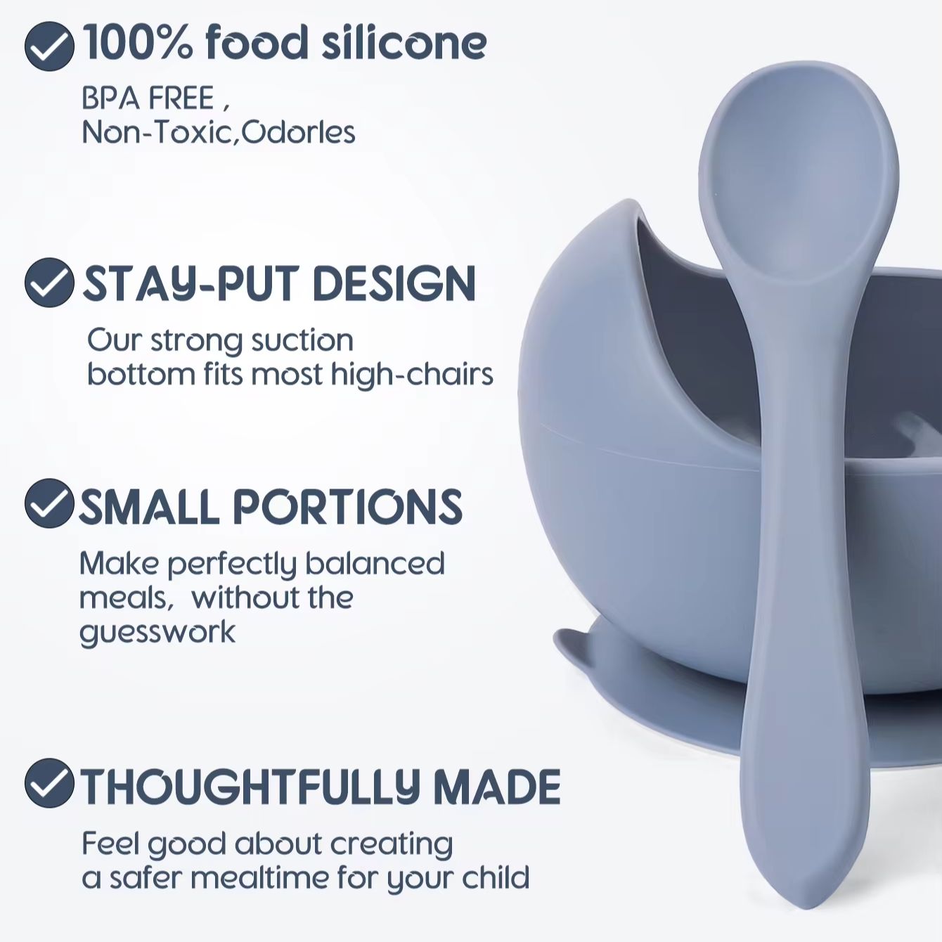 2PC Silicone Sucker Bowl Feedi – обзор и цена Baby Food Product