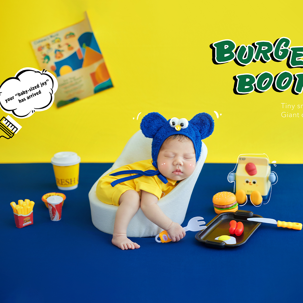 Fast Food Theme Newborn Photog – обзор и цена Baby Food Yellow