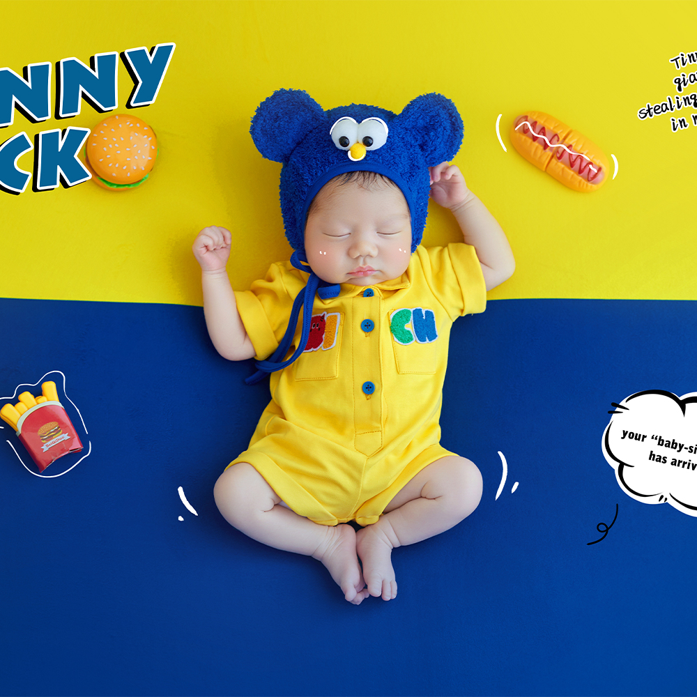 Fast Food Theme Newborn Photog – обзор и цена Baby Food Yellow