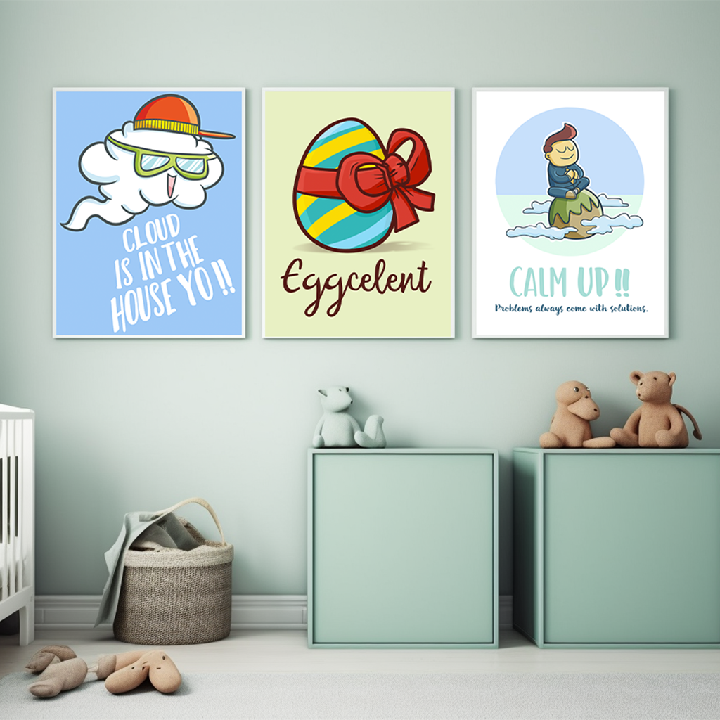 1pc frameless Cartoon Nursery  – обзор и цена Baby Food Quotes