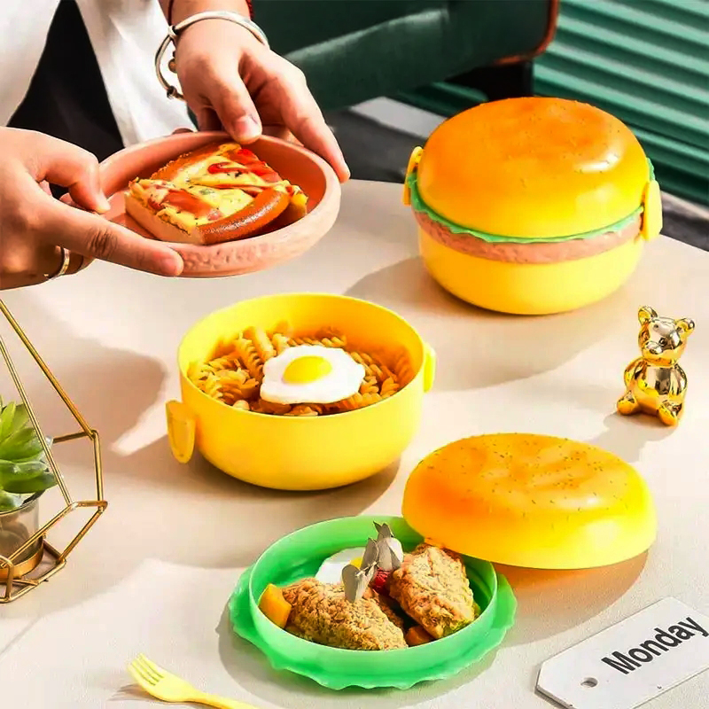Hamburger Lunch Box Double Tie – обзор и цена Baby Food Container