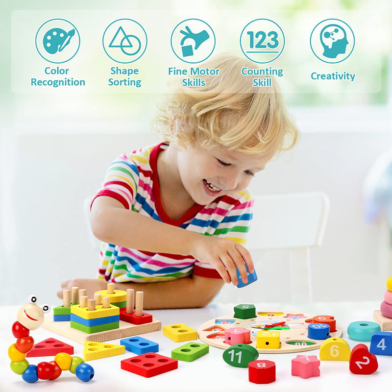 5-6pcs/set Montessori Wooden T – обзор и цена Baby Food Product